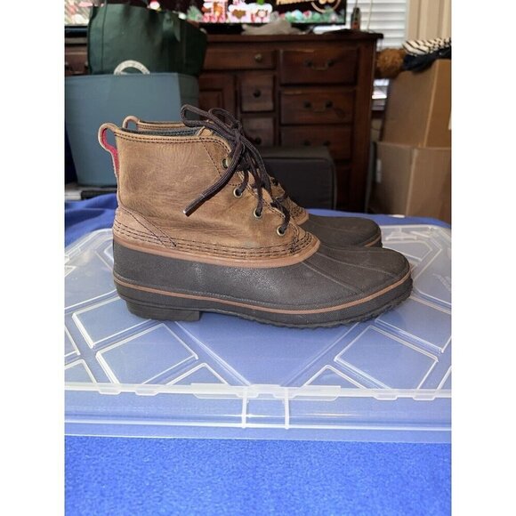 UGG Waterproof Zetik Leather Duck Boots Men’s Brown Tan Tops 1017304 Sz 9 main image 11